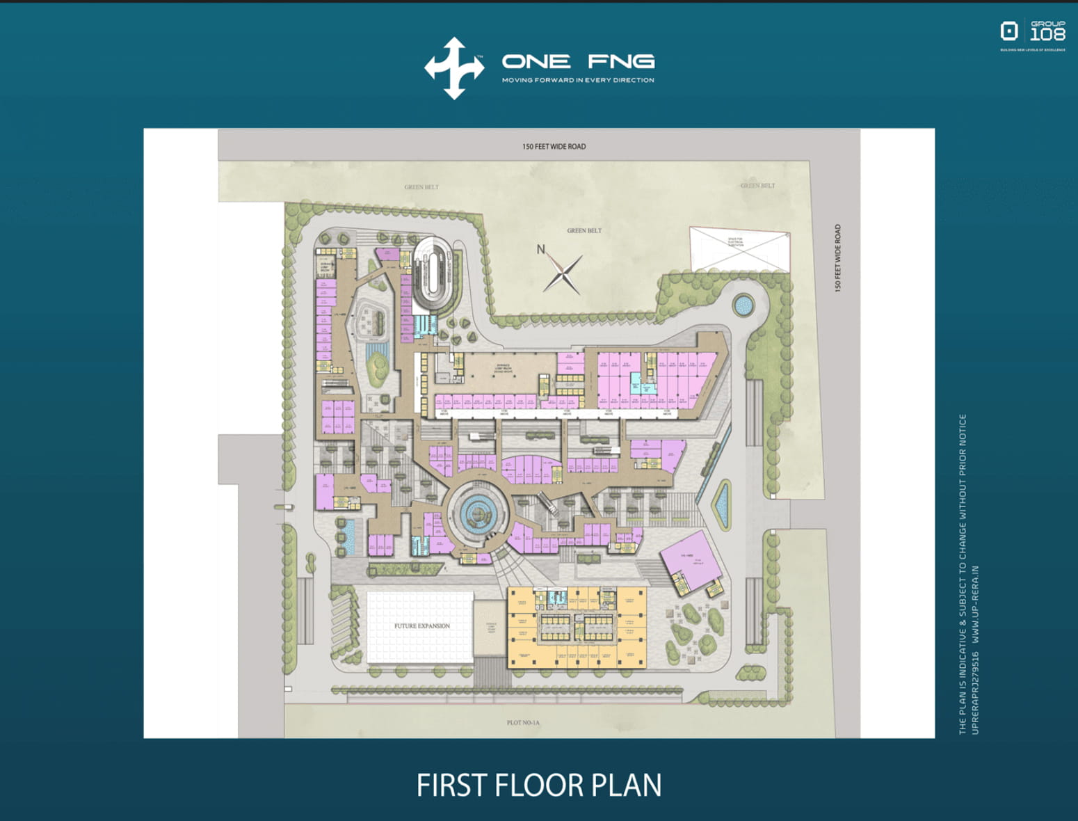 One FNG by Group 108 Floor Plan - Retail First Floor commercial floor plan in Sector 142 Noida