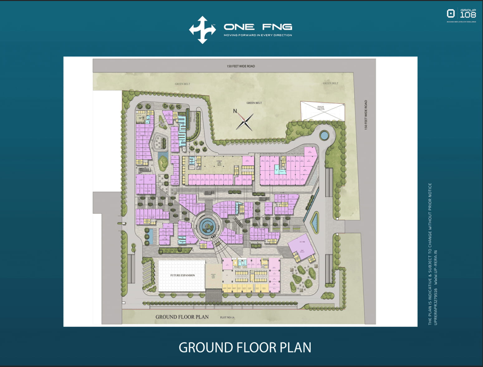 One FNG by Group 108 Floor Plan - Retail Ground commercial floor plan in Sector 142 Noida